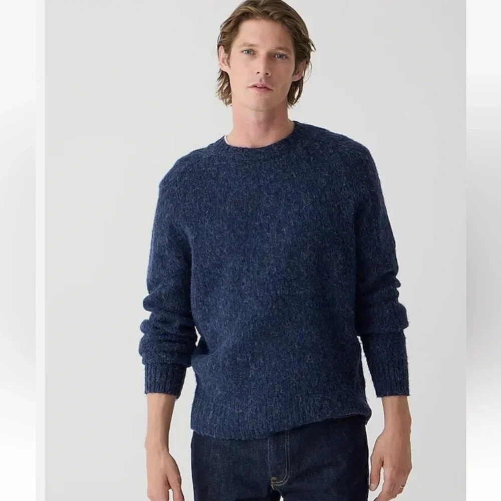 J. Crew Wool Men's Navy Crewneck Sweater. Size XL Style BI848